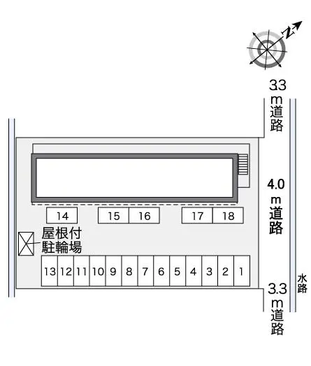 ★手数料０円★能美市中町 月極駐車場